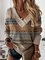 V Neck Casual Shift Sweater