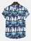 Men's Printed Casual Shirt Collar Shirts