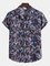Men's Floral Shirt Collar Casual Shirts
