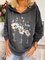 Floral Animal Print Figure Long Sleeves Hoodie