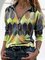 Cotton-Blend Casual Shift Shawl Collar Zipper V-neck Long Sleeve Sweatshirt