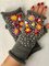 JFN Embroidered Flower Fingerless Gloves Gloves
