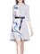 Shirt Collar Daily Casual Paneled Mini Dress