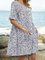 V Neck Cotton-Blend Shift Boho Dresses