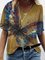 V Neck Short Sleeve Shirts & Tops