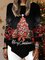 Christmas Snowman Casual Shift 3/4 Sleeve Shirts & Tops