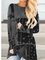 Long Sleeve Round Neck Casual Asymmetrical Shirts & Tops
