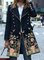 Shawl Collar Boho Polka Dots Printed Outerwear