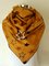 Plush warm retro elegant star contrast color scarf and shawl