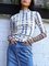 Ethnic style printed high neck casual comfortable soft tight T-shirt top