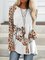 Ladies giraffe element casual hat collar sweatshirt