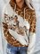 Women's Giraffe Mother Kisses Baby Print Tie-dye Pocket Hoodie