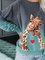 Ladies Fun Giraffe Print Gradient Sweatshirt