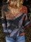 Dragonfly autumn and winter print long-sleeved top