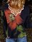 Floral Vintage V Neck Long Sleeve Shirts & Tops