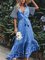 Cotton-Blend Vintage Short Sleeve Floral-Print Dresses