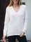 Solid Loose Long Sleeve V-Neck Sweater