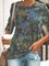 Crew Neck Shift Long Sleeve Casual Shirts & Tops