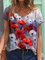 Colorful Dandelion Painting Short Sleeve Floral Shirts & Tops