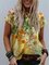 Colorful Flower Painting Floral Casual Shirts & Tops