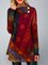 Tc Abstract Long Sleeve Shawl Collar Tops