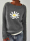 Plus size Floral Long Sleeve Sweater