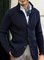 Casual Pockets Turn-Down Collar Sweater