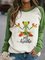 Long Sleeve Cotton-Blend Casual Patchwork Sweatshirt