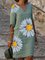 Floral Casual V Neck Dresses