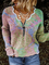 Geometric Casual Cotton-Blend Shift Shirts & Tops