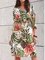 Holiday Printed V Neck Dresses