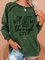 Casual Letter Cotton-Blend Sweatshirt