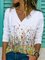 Casual Floral Floral-Print Long Sleeve Shirts & Tops