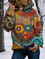 Geometry Vintage Print Long Sleeves Hoodies Sweatshirt