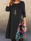 Long Sleeve Crew Neck Casual Dresses