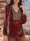 Women's Shift Casual Floral Velvet Shirts