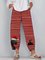 Christmas Cat Print Elastic Waist Vintage Plus Size Pants