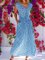 Boho Shift Short Sleeve Cotton-Blend Dresses