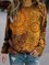 Vintage Striped Long Sleeve Cotton-Blend Sweatshirt