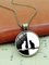 Cat Winter Sweater Chain with Yin Yang Black White Cat Time Vintage