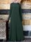 Casual Solid Color Button Long Sleeve Maxi Dress