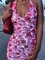 Sleeveless Sheath V Neck Floral Dress