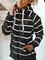 Casual Stripes Cotton-Blend Shift Outerwear