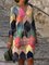 Shift Holiday Printed 3/4 Sleeve Dresses