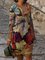 Casual personality printed womens long dress