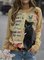 Cat Print Women Sweatshirt