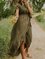 Short Sleeve Plain Crew Neck Dresses