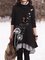 Fake two elegant printed pleated dresses
