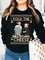 Fold The Cheese Unisex Christmas Printed Round Neck Sweatshirt