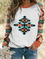 Vintage Cotton-Blend Long Sleeve Shirts & Tops
